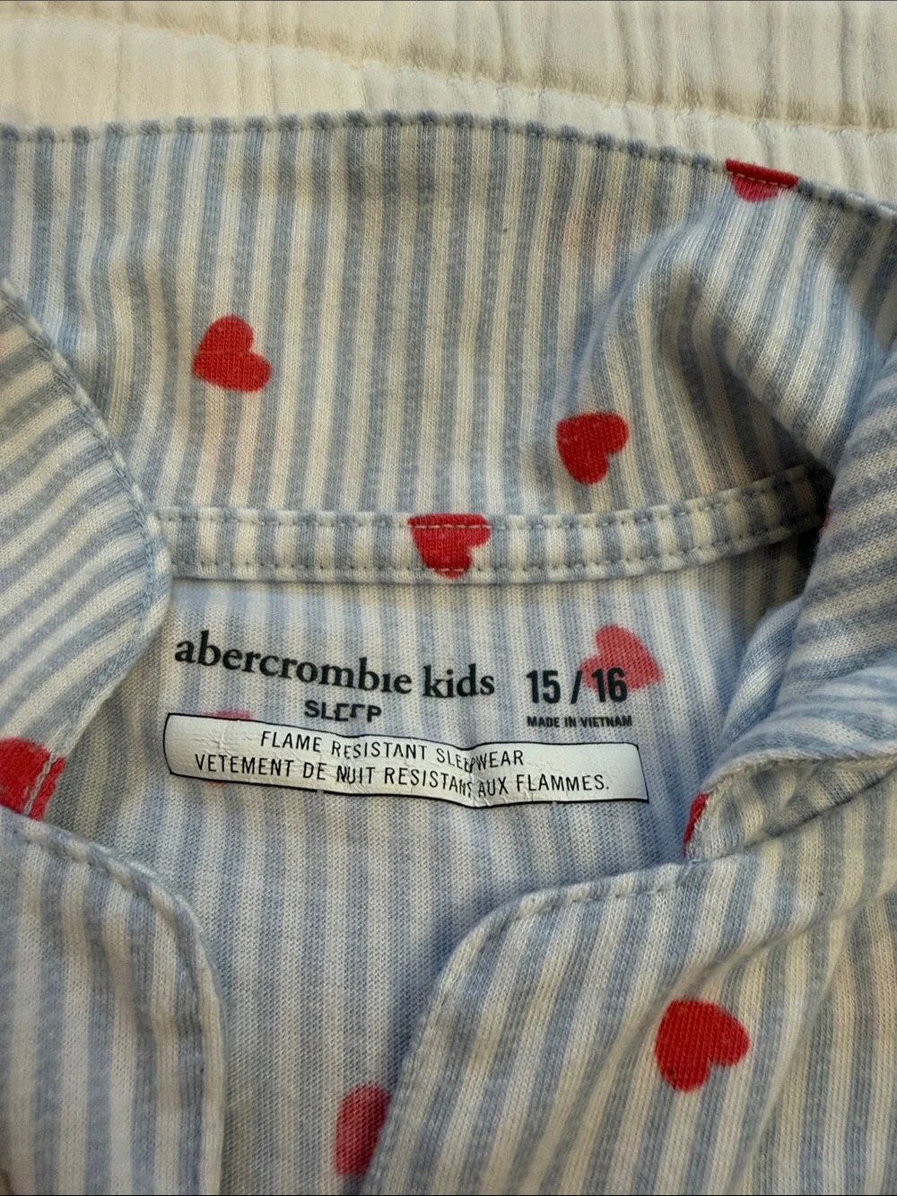Abercrombie Kids Hearts Short Sleeve PJ Set, Size 15/16